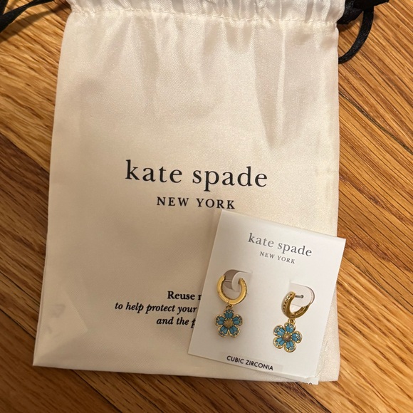 Kate Spade Flower Hoop Earrings - Picture 2 of 2